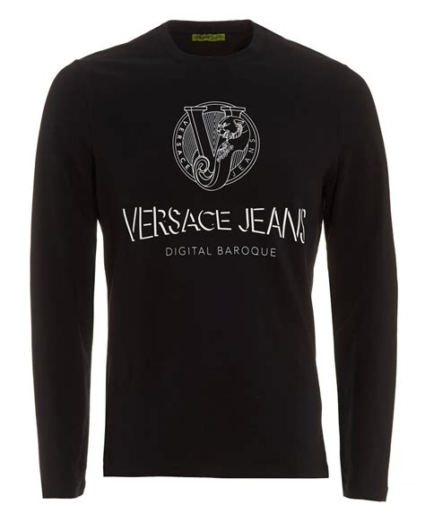 versace t shirt men sale|Versace long sleeve t shirts.